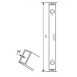321723 TOPMASTER Dreptar din aluminiu fara bula lungime 2000 mm