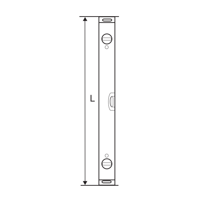 321701 TOPMASTER Dreptar din aluminiu profil inclinat lungime 1000 mm