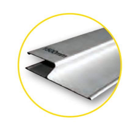 321720 TOPMASTER Dreptar din aluminiu cu profil H lungime 2000 mm