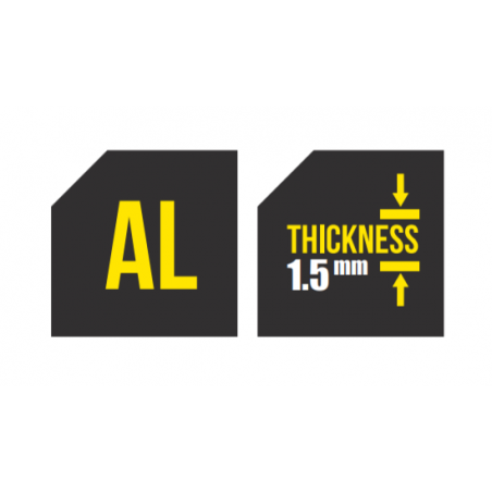 321720 TOPMASTER Dreptar din aluminiu cu profil H lungime 2000 mm