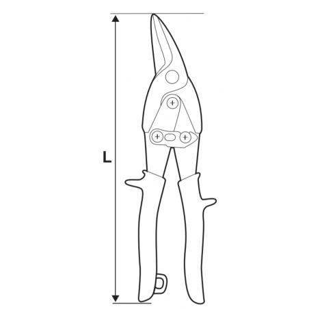 370511 TOPMASTER Foarfeca pentru taiat tabla 1.2 mm pe dreapta 250 mm