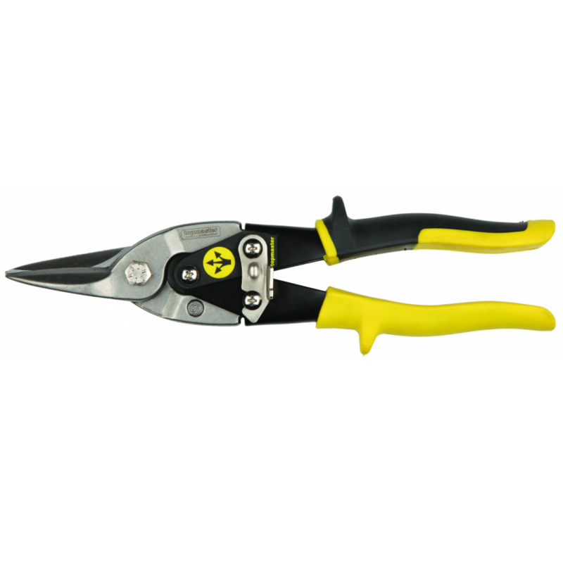 Foarfeca dreapta pentru taiat tabla maxim 1.2mm PRO TOPMASTER,lungime 25cm,actionare cu doua axe pentru amplificarea fortei de t