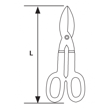 370503 TOPMASTER Foarfeca pentru taiat tabla lungime 300 mm