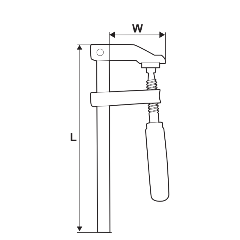250202 TOPMASTER Presa manuala lungime 500 mm latime 120 mm