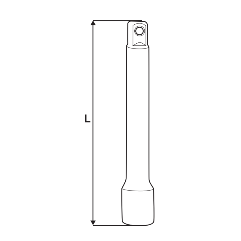 330177 TOPMASTER Adaptor lung prindere patrat 3/8 lungime 75 mm