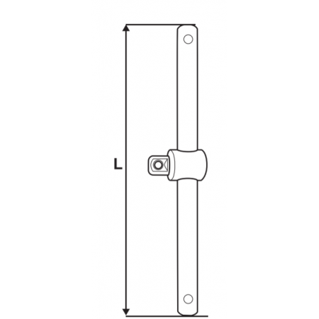 330343 TOPMASTER Levier strangere T prindere patrat 1/2 lungime 250 mm