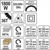 YT-82174 YATO Fierastrau circular de banc lemn 1800W disc 255x25.4