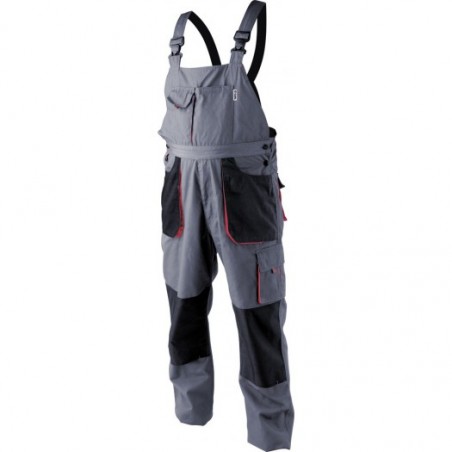 YT-80292 YATO Pantaloni de lucru cu bretele, gri, marimea L