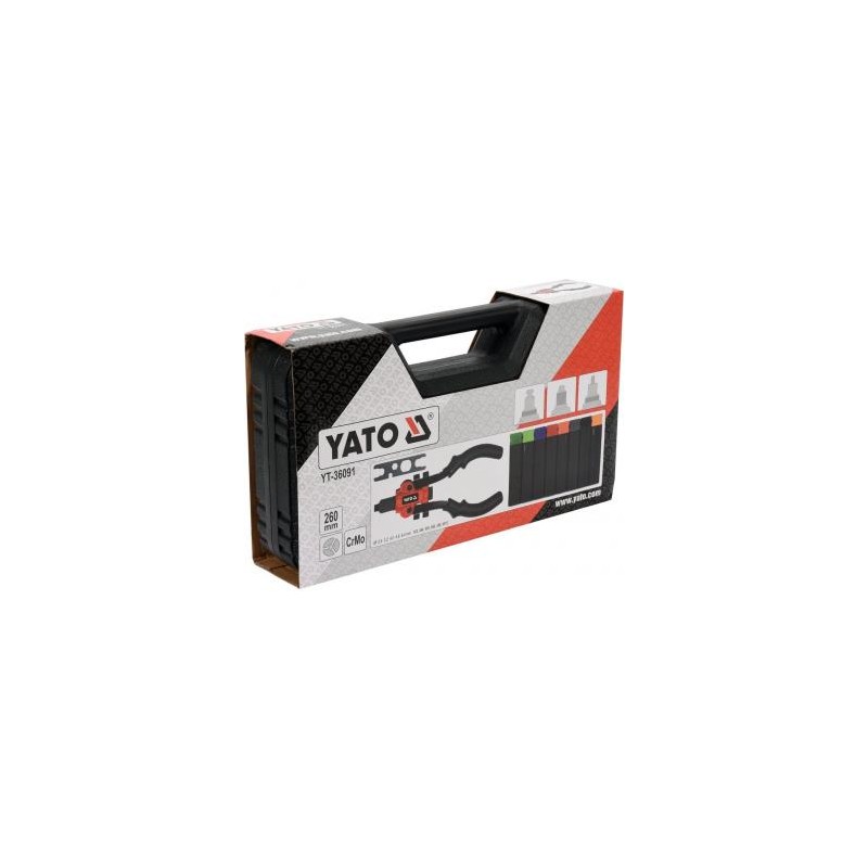 YT-36091 YATO Cleste popnituri cu 3 functii, CrMo, lungime 260mm