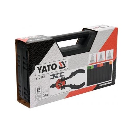 YT-36091 YATO Cleste popnituri cu 3 functii, CrMo, lungime 260mm