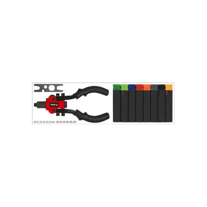YT-36091 YATO Cleste popnituri cu 3 functii, CrMo, lungime 260mm