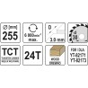 YT-60731 YATO Disc circular pentru lemn 255X24TX30mm