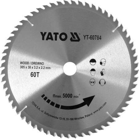 YT-60784 YATO Disc circular pentru lemn 305X60TX30mm