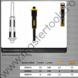 499979 TOPMASTER Dorn cu protectie latime varf 10 mm lungime 190 mm