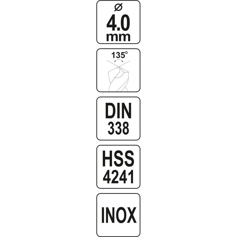 YT-44214 YATO Burghiu pentru gaurit metal, diametru 4.0 mm