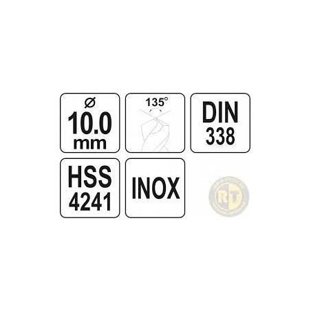 YT-44230 YATO Burghiu pentru gaurit metal, diametru 10.0 mm