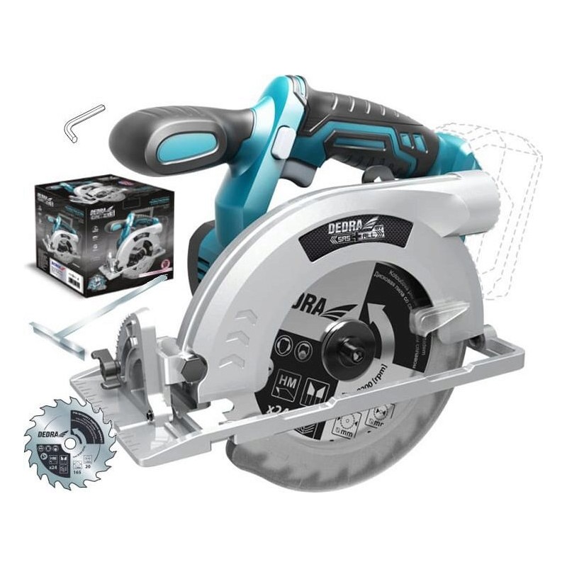 DED7064 DEDRA Ferastrau circular 165mm cu acumulator Li-Ion 18V 4Ah
