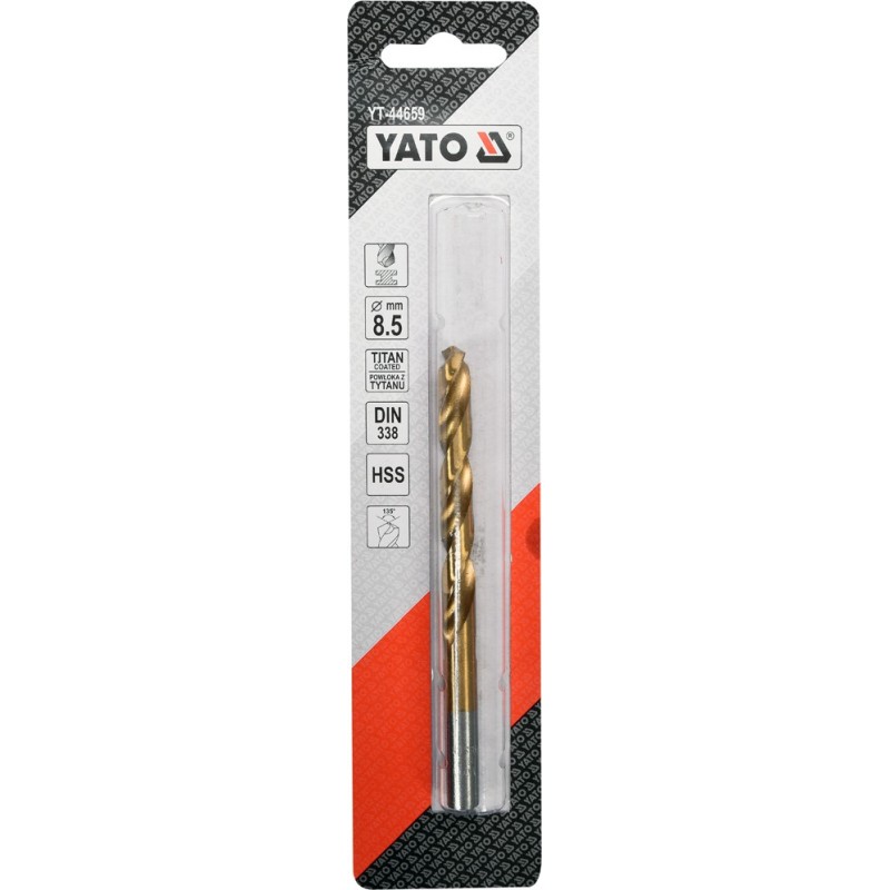 YT-44659 YATO Burghiu pentru metal HSS-TiN, diametru 8.5 mm