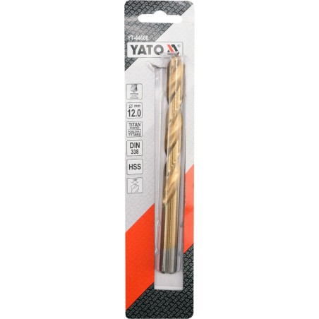YT-44666 YATO Burghiu pentru metal HSS-TiN, diametru 12.0 mm