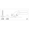 04680 VOREL Kit pentru nivelat placi ceramice, 201 buc