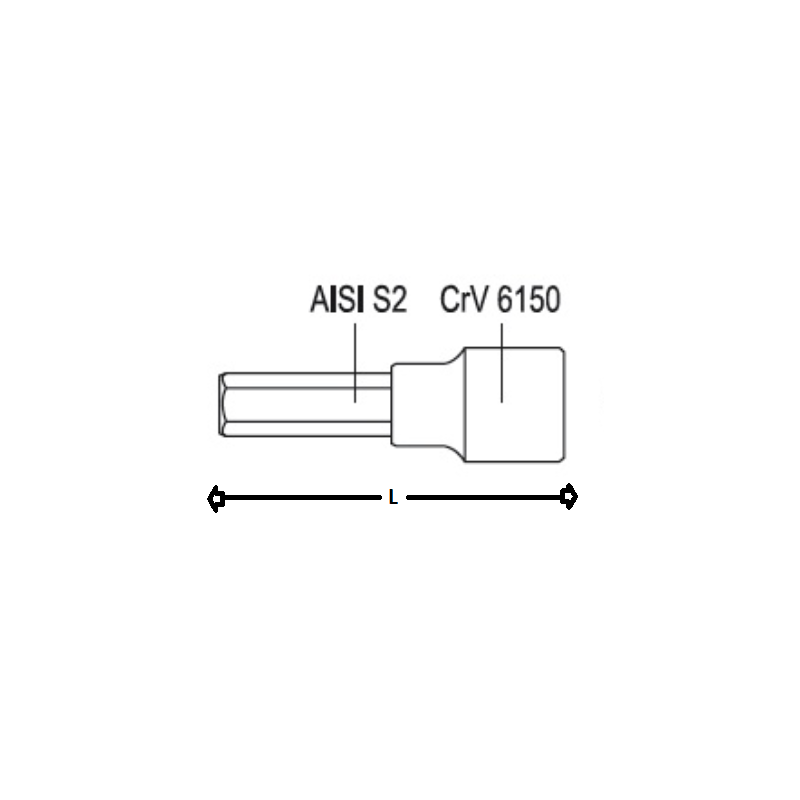 YT-7698 YATO Bit hexagonal 8 mm cu adaptor prindere hexagonala 3/8