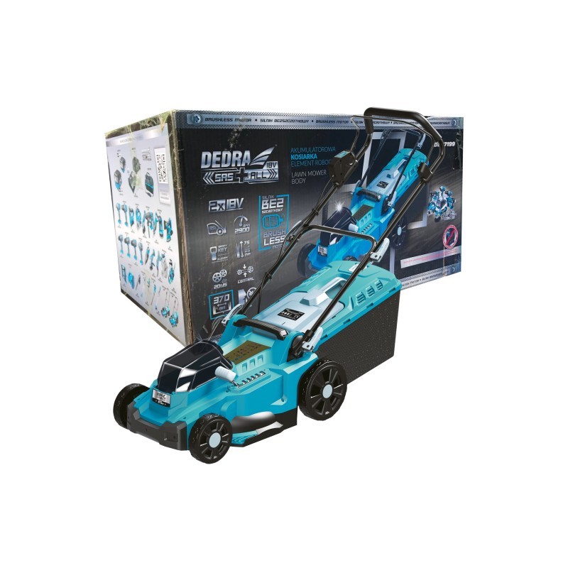 DED7199 DEDRA Masina tuns iarba 2x18V cu 2 acumulatori Li-Ion 18V 4Ah