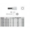 YT-7693 YATO Bit hexagonal 3 mm cu adaptor prindere hexagonala 3/8