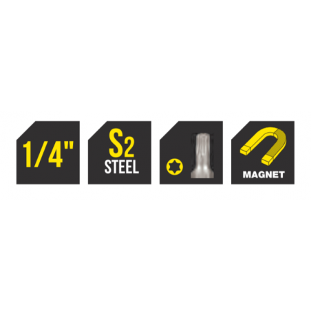 330479 TOPMASTER Bit Torx T27 prindere hexagonala 1/4 lungime 150 mm