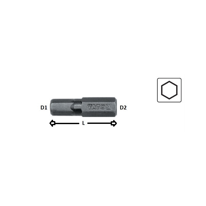 YT-7902 YATO Bit torx T30 prindere hexagon 8 mm lungime 30 mm