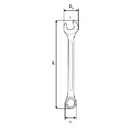 231925 TOPMASTER Cheie combinata cu clichet flexibil lungime 180 mm