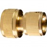 400404 TOPGARDEN Conector furtun din alama cu stop, dimensiune 3/4”