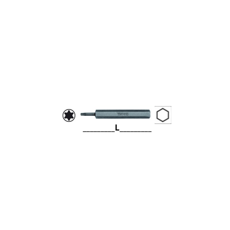 YT-7956 YATO Bit torx T30 security prindere hexagon 8 mm lungime 70 mm