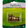 400409 TOPGARDEN Adaptor robinet cu filet interior din alama, 1/2-3/4"