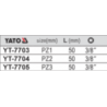 YT-7703 YATO Bit stea PZ1 cu adaptor prindere patrat 3/8 lungime 50 mm