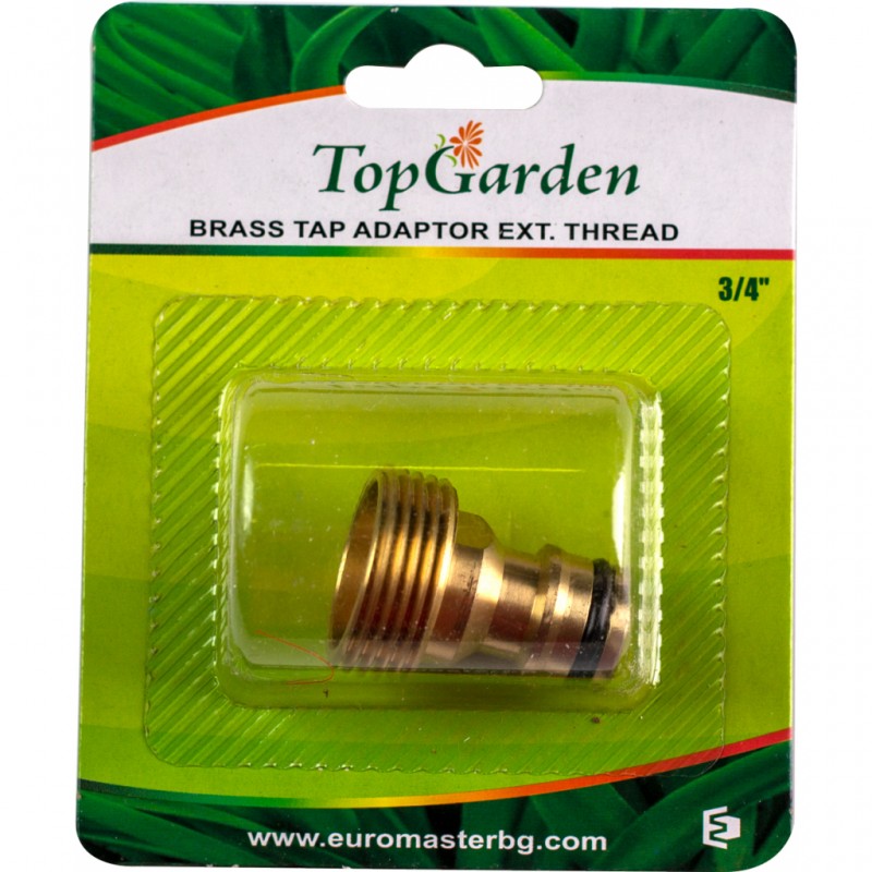 400412 TOPGARDEN Adaptor robinet cu filet exterior din alama, 3/4”