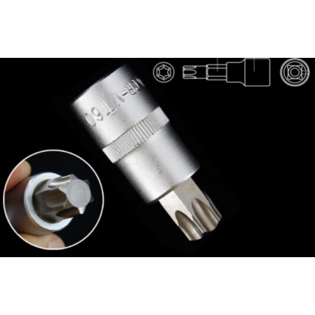 YT-7721 YATO Bit torx T60 cu adaptor prindere patrat 1/2 lungime 50 mm