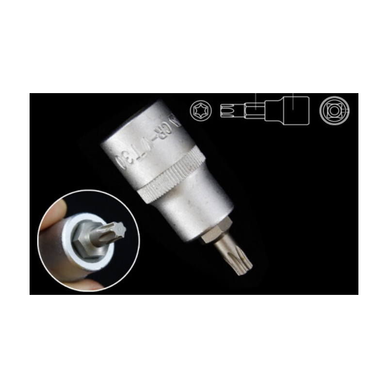 YT-7716 YATO Bit torx T30 cu adaptor prindere patrat 1/2 lungime 50 mm