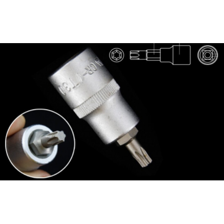 YT-7716 YATO Bit torx T30 cu adaptor prindere patrat 1/2 lungime 50 mm