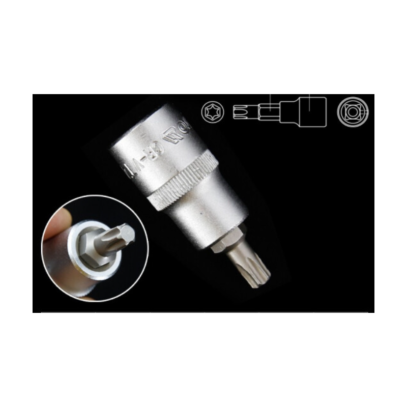 YT-7717 YATO Bit torx T40 cu adaptor prindere patrat 1/2 lungime 50 mm