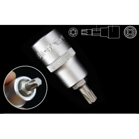 YT-7717 YATO Bit torx T40 cu adaptor prindere patrat 1/2 lungime 50 mm