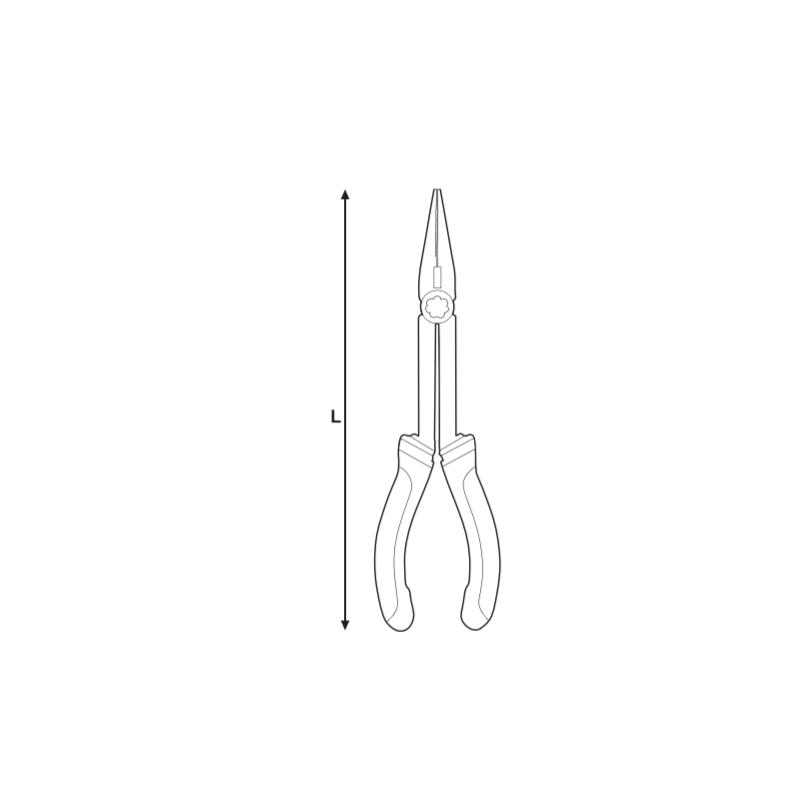 214929 TOPMASTER Cleste mecanica fina varf lung lungime 280 mm