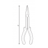 214929 TOPMASTER Cleste mecanica fina varf lung lungime 280 mm