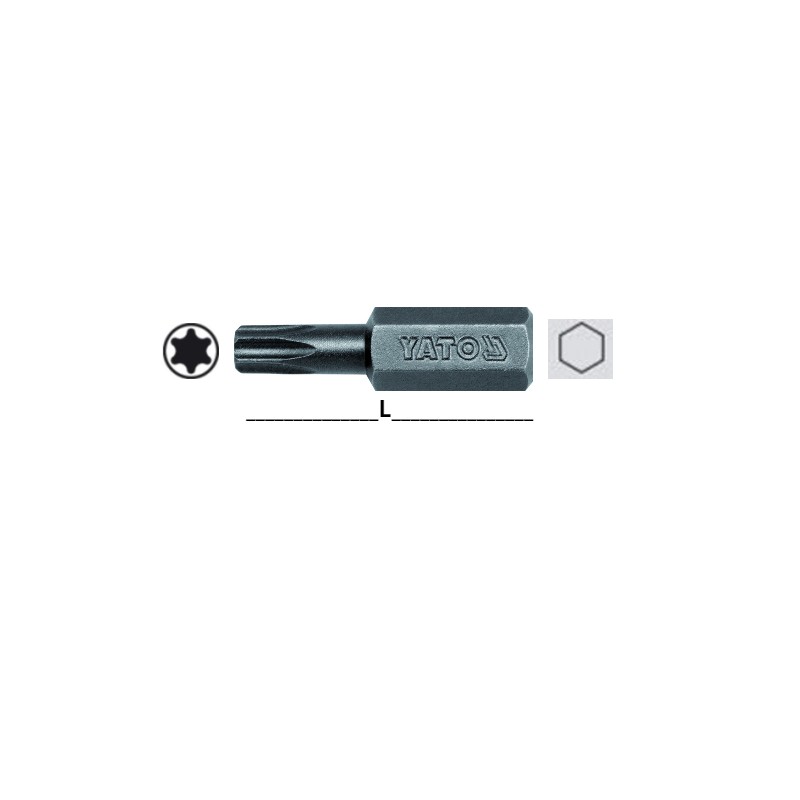 YT-7817 YATO Bit torx T25 prindere hexagonala 1/4 lungime 25 mm
