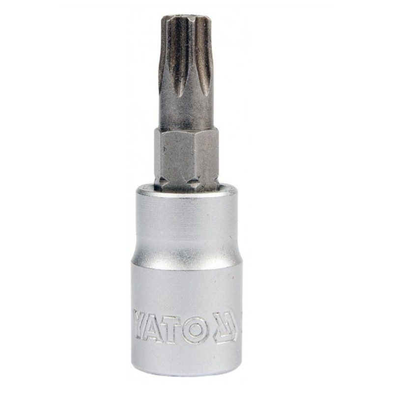 YT-7662 YATO Bit torx T15 cu adaptor prindere patrat 1/4 lungime 37 mm