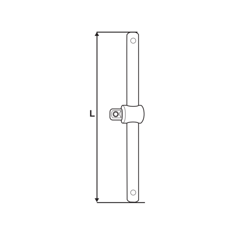 331701 TOPMASTER Antrenor levier glisant de forta patrat 3/4 500 mm