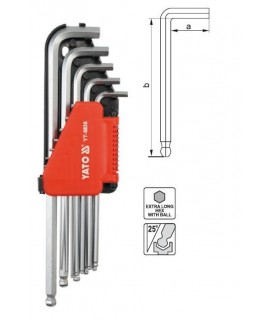 YT-5838 Set chei imbus Hex cu bila Yato