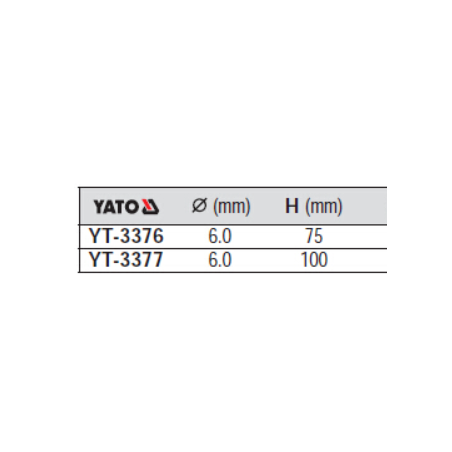 YT-3377 YATO Burghiu pilot centrare carota 6 mm prindere cilindrica