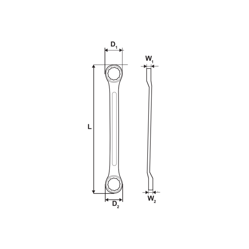 231938 TOPMASTER Cheie dubla inelara 4 in 1 cu clichet 10x13x17x19 mm