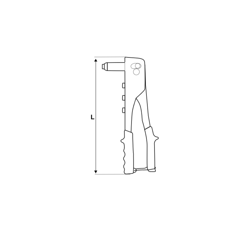 491114 TOPMASTER Cleste pentru pop-nituri diametru 2.4-4.8 mm