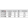 YT-7707 YATO Bit drept 6.5 mm cu adaptor patrat 3/8 lungime 50 mm